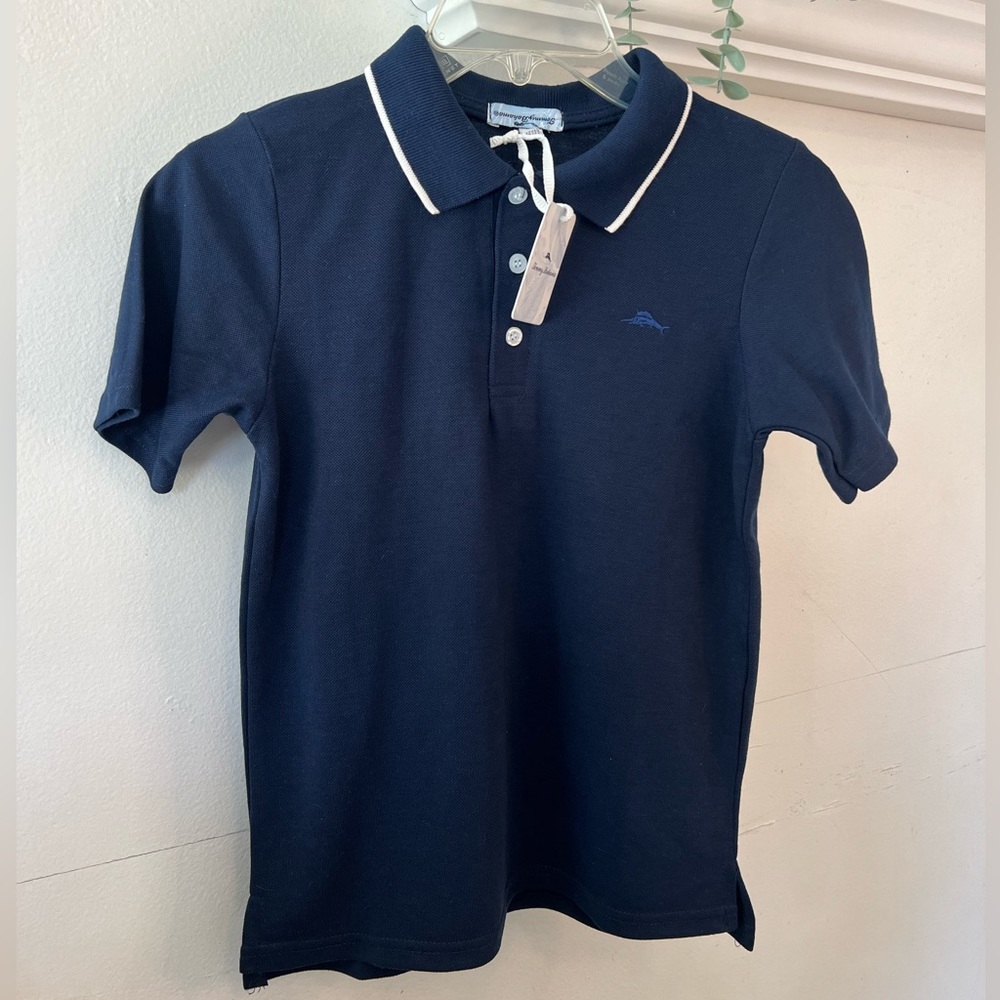 NWT TOMMY BAHAMA Boy’s Polo Shirt / Navy / Size: 10/12 - Picture 2 of 5